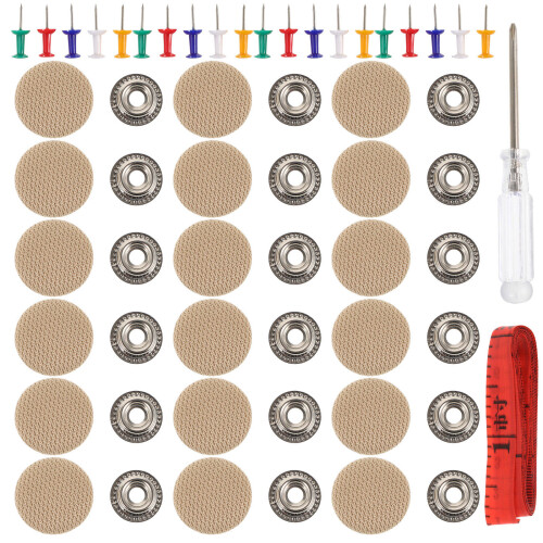 2Set Kit Riparazione Rivetti Auto Beige Per Tessuto Interno