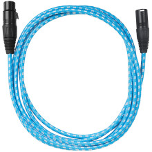 4Szt Mikrofonowy Kabel Xlr 3 Pin Nylon Metal ABS Jasnoniebieski