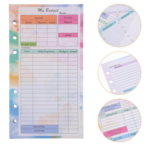 5Conjuntos Notebooks De Orçamento Com Folhas Para Escritório 2