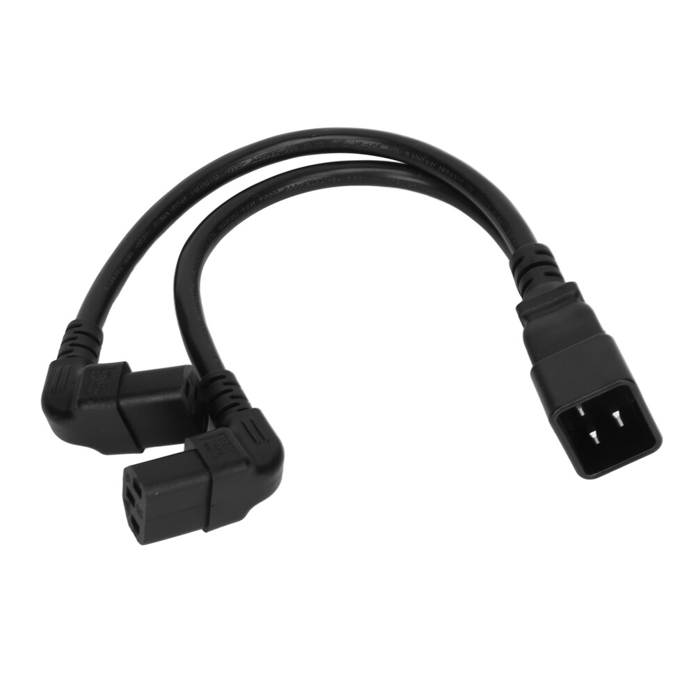 12.6Inch Iec320 C20 To 2X C13 Power Splitter Cable For Desk Equipment 8441370892932