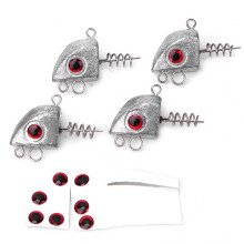 Gladde swimbait jigkoppen, stevige antislip ring van hoogwaardige materialen voor diepzeevissen, klein formaat, 5 stuks draagbaar, snel zinkend voor
