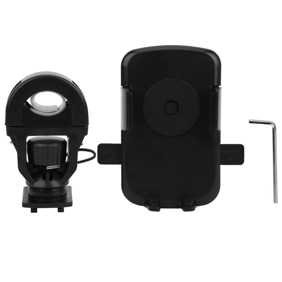 Cycling Companion, Anti-Shake Motorcycle Phone Mount Quick-Release, Premium Material Bicycle Handlebar Phone Clip For All Smartphones (Black) Black 9093122918521