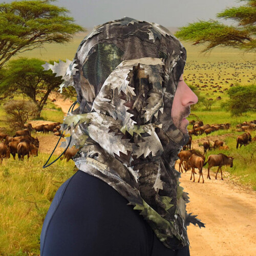 Κοστούμι κυνηγιού Ghillie για άνδρες, 3D φυλλώδες σχέδιο καμουφλάζ, αναπνεύσιμο και 1