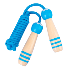 Ergonomic Design Kids Skipping Rope, Adjustable Skipping Rope with Wooden Handle for Boys and Girls Fitness Outdoor Exercise