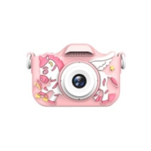 Kleine regisseursset, verbeterde selfiecamera voor kinderen met grappige fotolijstjes en 1080p video-opname, cadeau voor kinderen van 3-12 jaar (roze)