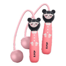 Adjustable Fitness Jump Rope With Ergonomic Wooden Handles, For Kids' Fun And Exercise
