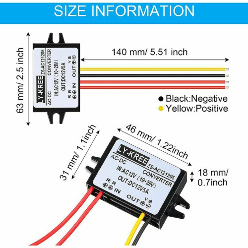 Ρυθμιστής τάσης DC, μετατροπέας AC σε DC 10-28V με περίβλημα επιβράδυνσης φλόγας, 2