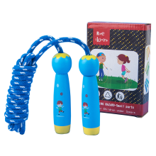 Ergonomic Design Kids Skipping Rope, Adjustable Skipping Rope with Wooden Handle for Boys and Girls Fitness Outdoor Exercise