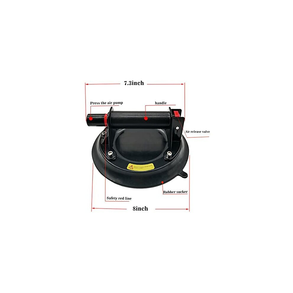 Professional Glass Moving Heavy Duty Suction Cups, Vacuum Suction Cup Lifter For Smooth Non-Porous Surfaces, Load Capacity 100Kg Per Cup, Ergonomic 9169997240811
