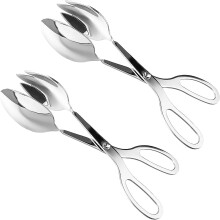 Stilvolle Salatzange zum Servieren in der Küche, robuste Konstruktion aus Edelstahl, leicht zu reinigen, ungiftiges Material und vielseitig