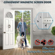 Magnetic Screen Door, Pet Friendly Hands-Free Mesh Self Sealing, Heavy Duty Mesh Curtain for Entry Door - Portable And Washable, Fits Door Size Up To