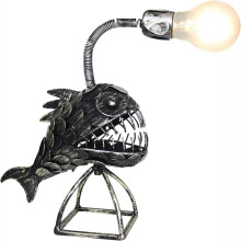 Vintage Iron Art Sea Animal Ornament Lamp, Multi Application Scenes For A Versatile And Artistic Light Fixture