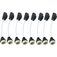 Casquillos GU10 compatibles con bombillas CFL, fácil instalación con orificios para tornillos, material cerámico resistente a altas temperaturas