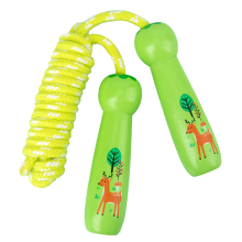 Ergonomic Design Kids Skipping Rope, Adjustable Skipping Rope with Wooden Handle for Boys and Girls Fitness Outdoor Exercise