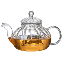 Arte en vidrio: Tetera antimanchas, vidrio de borosilicato resistente al calor, 600 ml, una obra de arte para su mesa.