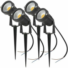 Faretto da parete per esterni, luci da paesaggio a LED a risparmio energetico 220V 5W con copertura in vetro impermeabile e bassa tensione,