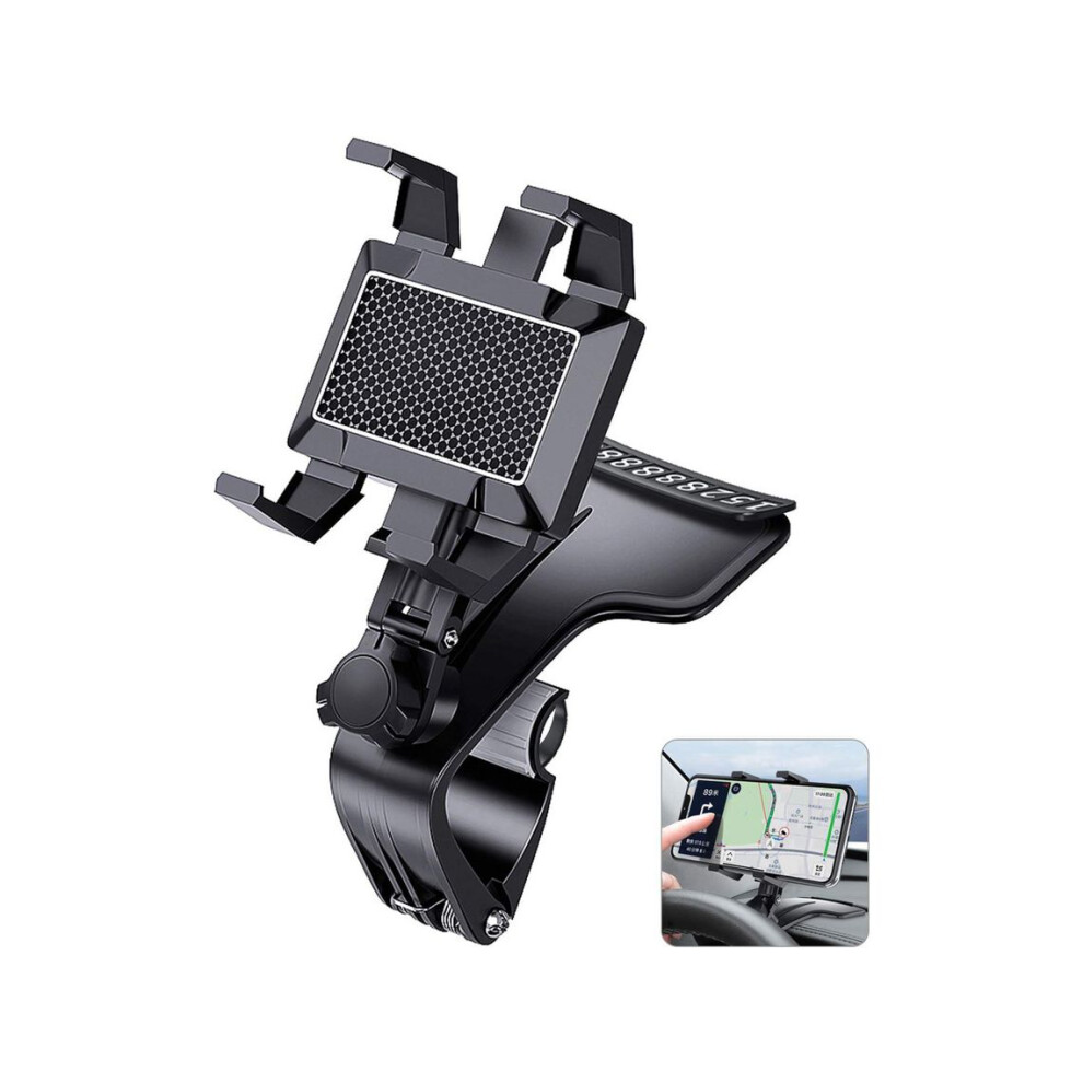 Multifunctional Car Dashboard Mobile Phone Holder, 360 Degree Rotation For Optimal Viewing, Easy To Install With No Residue, Safe Cell Phone Clamp 9358999409689