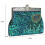 Τσάντα βραδινή με χάντρες και πούλιες, Vintage Peacock Clutch, Κομψή πολυτελής τσάντα clutch με 3