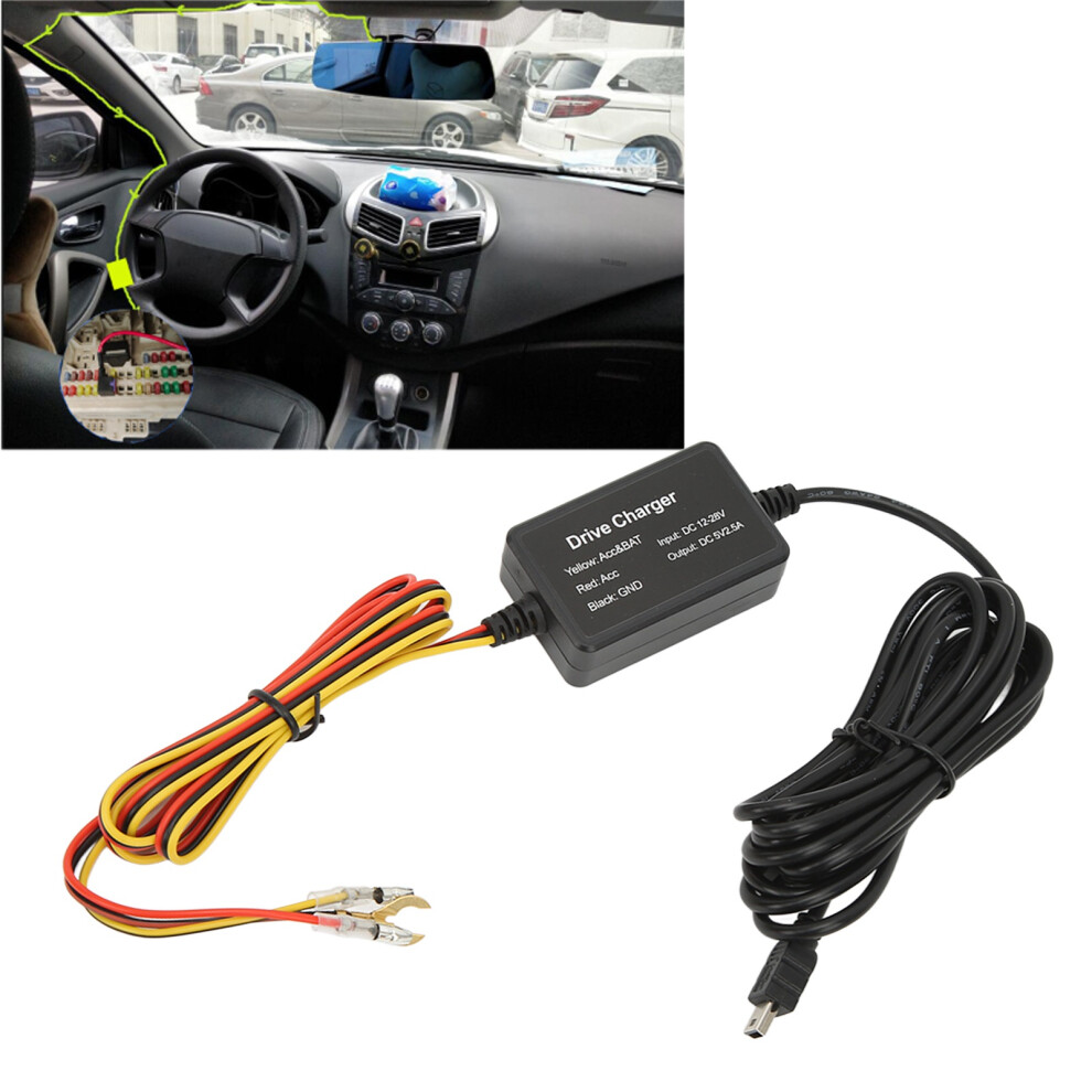 Mirror Cam Dash Cam Hardwire Kit 12V-28V To 5V Usb With Overheating Protection 5061370895752