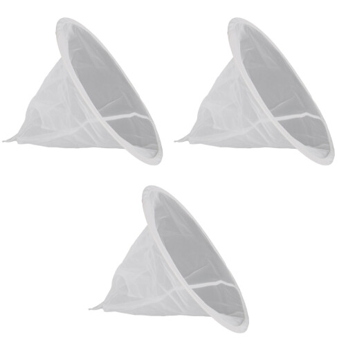 3Pcs Beekeeping Honey Strainer Filter Nets White Reusable Fine Mesh 2