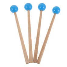2Pares Baquetas Madera Y Goma Azul Para Xilófono Marimba Y Percusión