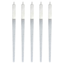 5Pcs De Reutilizáveis Aço Inoxidável Dupla Face Cor Prata