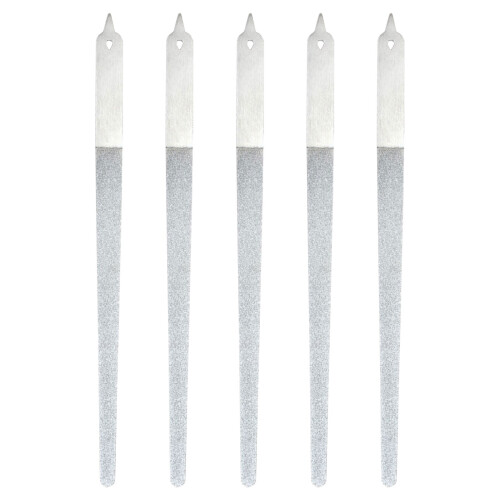 5Pcs De Reutilizáveis Aço Inoxidável Dupla Face Cor Prata