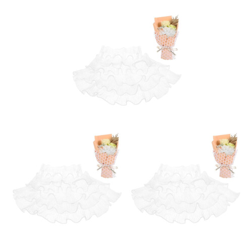 3Stk Weiße Rüschen Polyester Für - Und Kleid 2