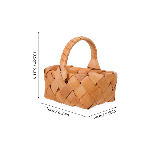 4Ud Cestas Mini De Madera Para Picnic Y Decoraciones Rusticas 1