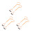 6Ud Kit De Arrastre Caza Con Correa Pesada Ajustable En 3