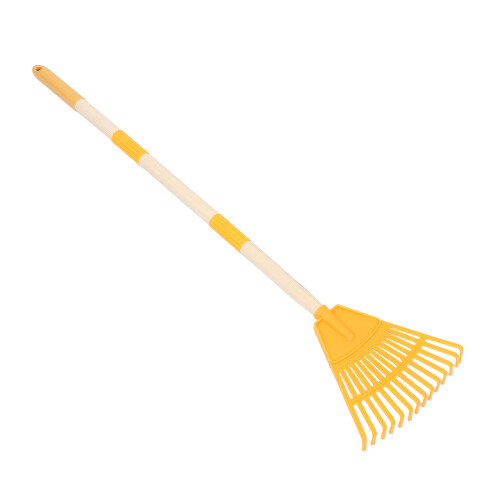Rastrillo Plástico 14 Con Mango Desmontable 87 Cm Para Jardín