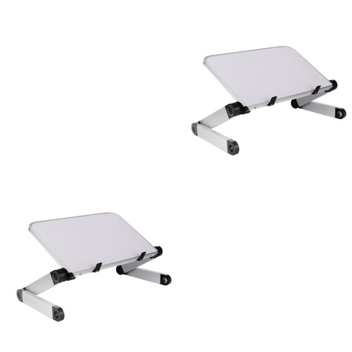2Ud Base Blanca Para Laptop Y Tablet Con Ventilado Y Ergonómico 2