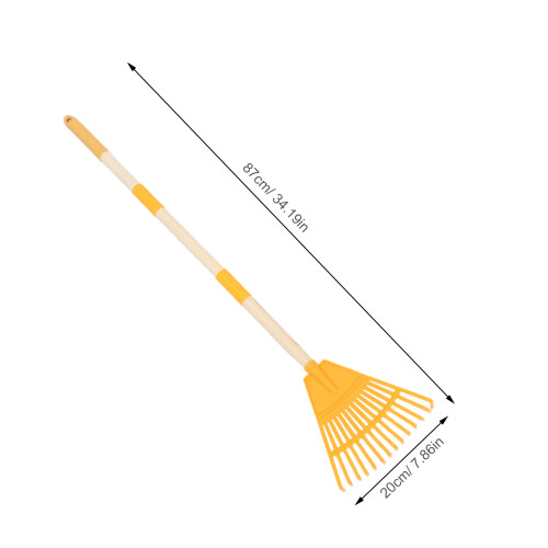Rastrillo Plástico 14 Con Mango Desmontable 87 Cm Para Jardín 2