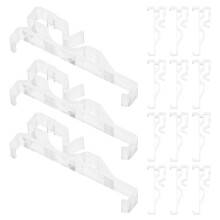 108Ud Clips Para Visillos, Plástico Transparente Con Fijación Oculta