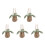 10Ud Colgante De Planta Artificial De Y Cristal Para 7
