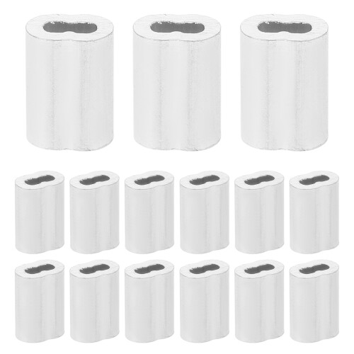 500Ud De Crimpado De Aluminio Para Cuerda Cable Plata 1
