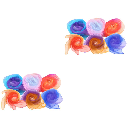 12Ud Pañuelos Para Danza Multicolor Premium Para Decorar 2