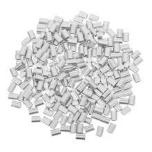 500Ud De Crimpado De Aluminio Para Cuerda Cable Plata