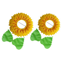 6Jgo Sombrero Girasol Infantil Ajustable Material Seda Uso Carnaval