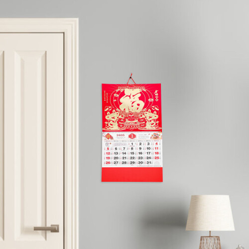 3Ud Calendario 2025 Año Papel Resistente Multicolor Colgante 2