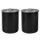 2Pièces Cendrier Inox Avec Couvercle Noir Antiodeur Pour Auto 1