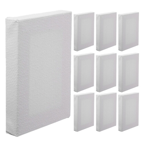 10Pièces Mini Planches De Toile Encadrées Bois Pour Peinture