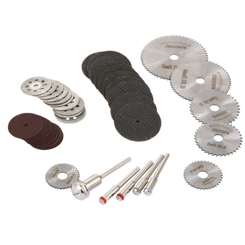 82Pièces Accessoires Coupe Pour Meuleuse Perceuse Disques Argentés 2