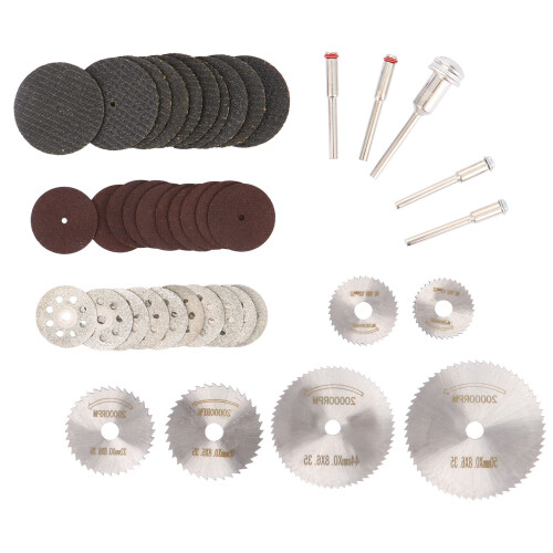 82Pièces Accessoires Coupe Pour Meuleuse Perceuse Disques Argentés 1
