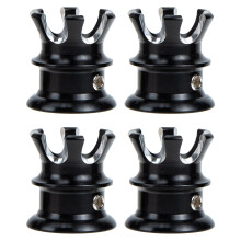 4Pièces Caches Écrous En Aluminium Cnc Noir Modification Durable