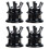 4Pièces Caches Écrous En Aluminium Cnc Noir Modification Durable 1