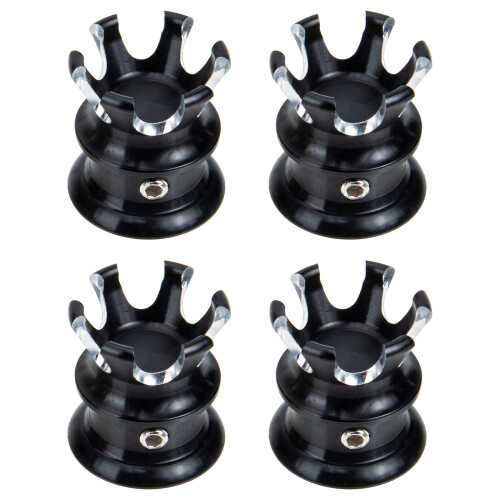 4Pièces Caches Écrous En Aluminium Cnc Noir Modification Durable 2