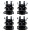 4Pièces Caches Écrous En Aluminium Cnc Noir Modification Durable 6