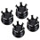 4Pièces Caches Écrous En Aluminium Cnc Noir Modification Durable 5