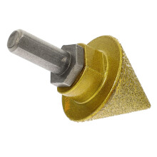 2Pcs Golden Diamond Drill Bits for Tile Chamfering and Hole Drilling